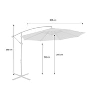Ombrellone rotondo offset 300cm, verde kaki