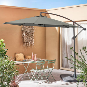 Ombrellone rotondo offset 300cm, verde kaki