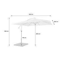 Ombrellone quadrato offset 3x3m, blu