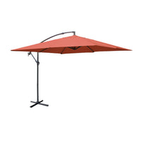 Ombrellone quadrato offset 3x3m, terracotta