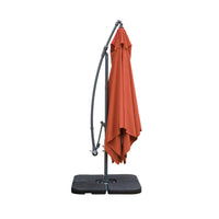 Ombrellone quadrato offset 3x3m, terracotta