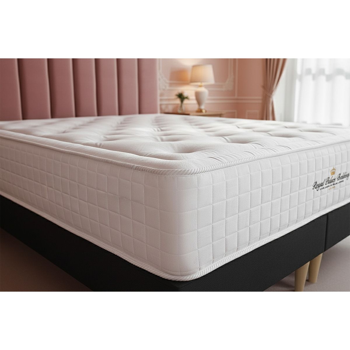 Pacchetto letto completo - Materasso 140x200cm + Box spring con doghe (kit) + 2 cuscini + Piumino - Buckingham