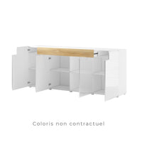 Buffet 200cm collezione OHIO. Color antracite e rovere.