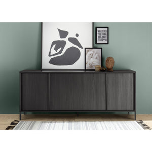 Credenza a 4 porte collezione IRON. Colore quercia nera.