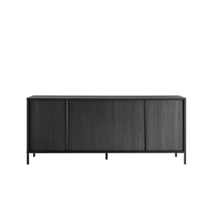Credenza a 4 porte collezione IRON. Colore quercia nera.