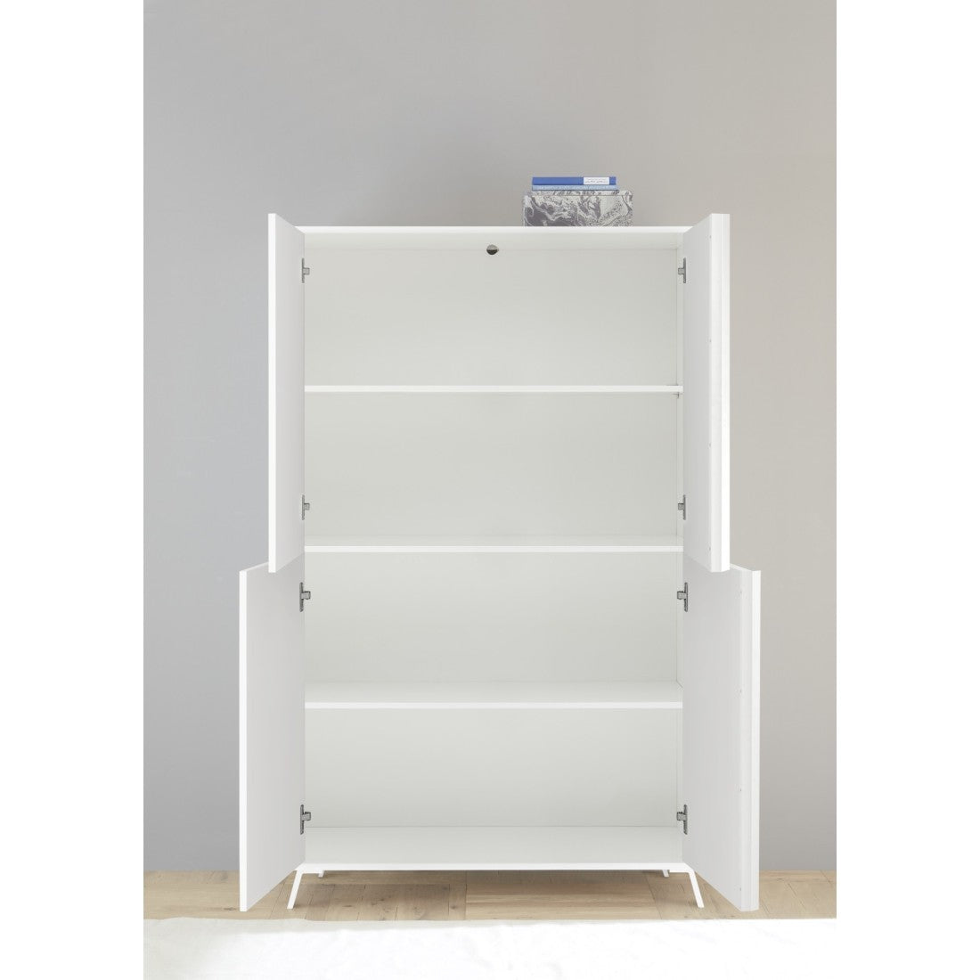 Buffet a 4 porte collezione SKY. Colore bianco lucido laccato.