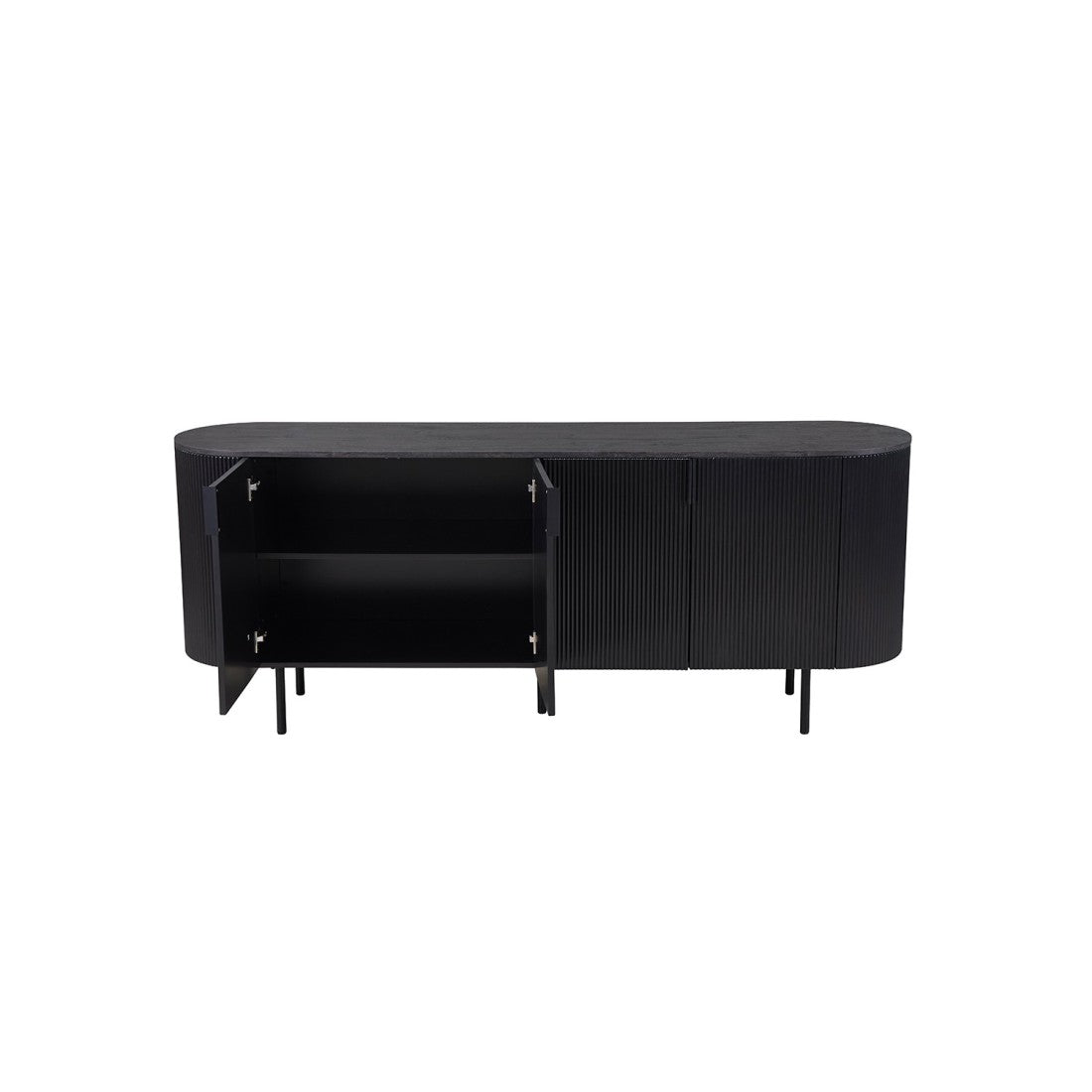 Buffet / Credenza VAGOS - 4 porte - Dimensioni L200 x H80 x P45 cm - Colore marrone scuro - Stile Design