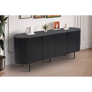 Buffet / Credenza VAGOS - 4 porte - Dimensioni L200 x H80 x P45 cm - Colore marrone scuro - Stile Design