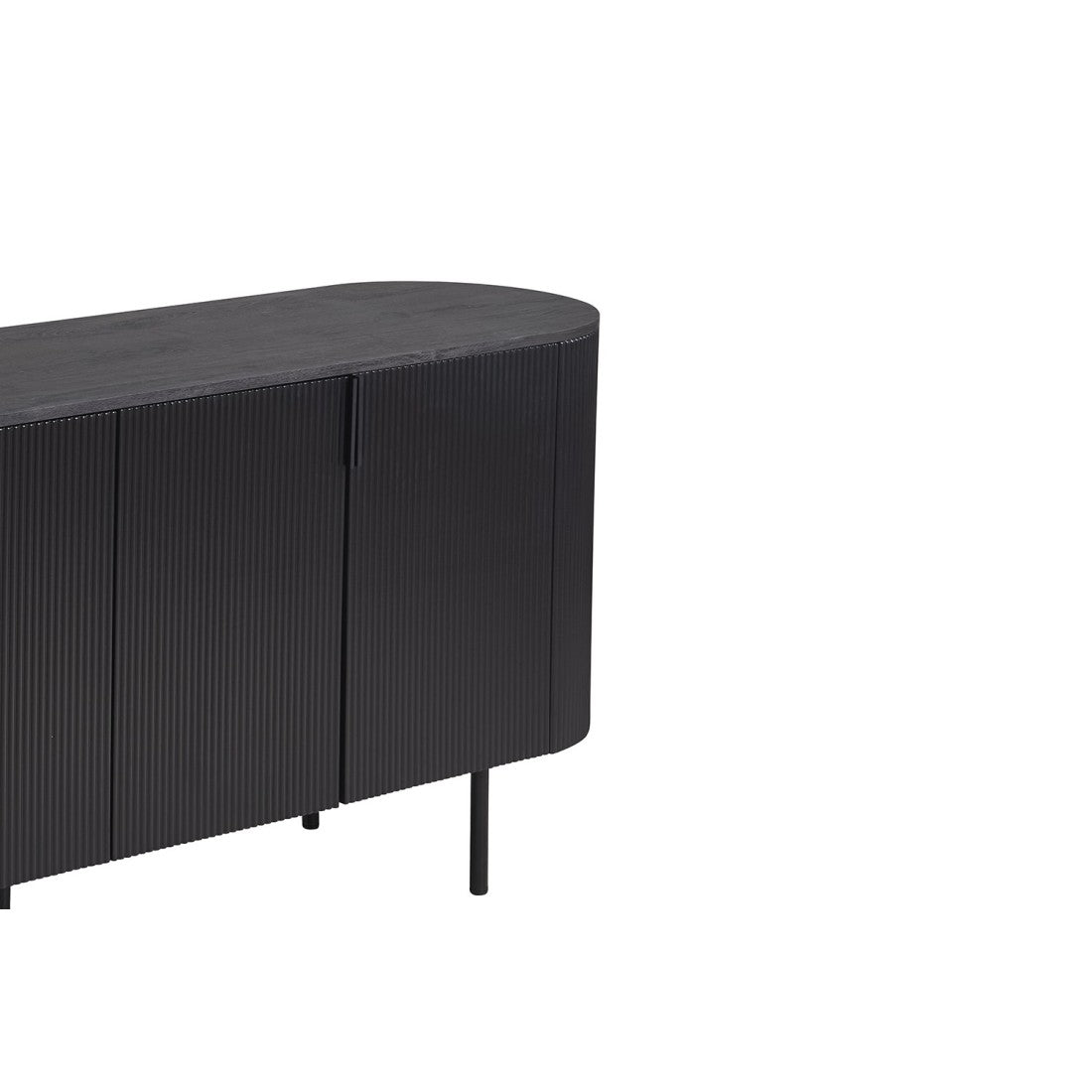 Buffet / Credenza VAGOS - 4 porte - Dimensioni L200 x H80 x P45 cm - Colore marrone scuro - Stile Design