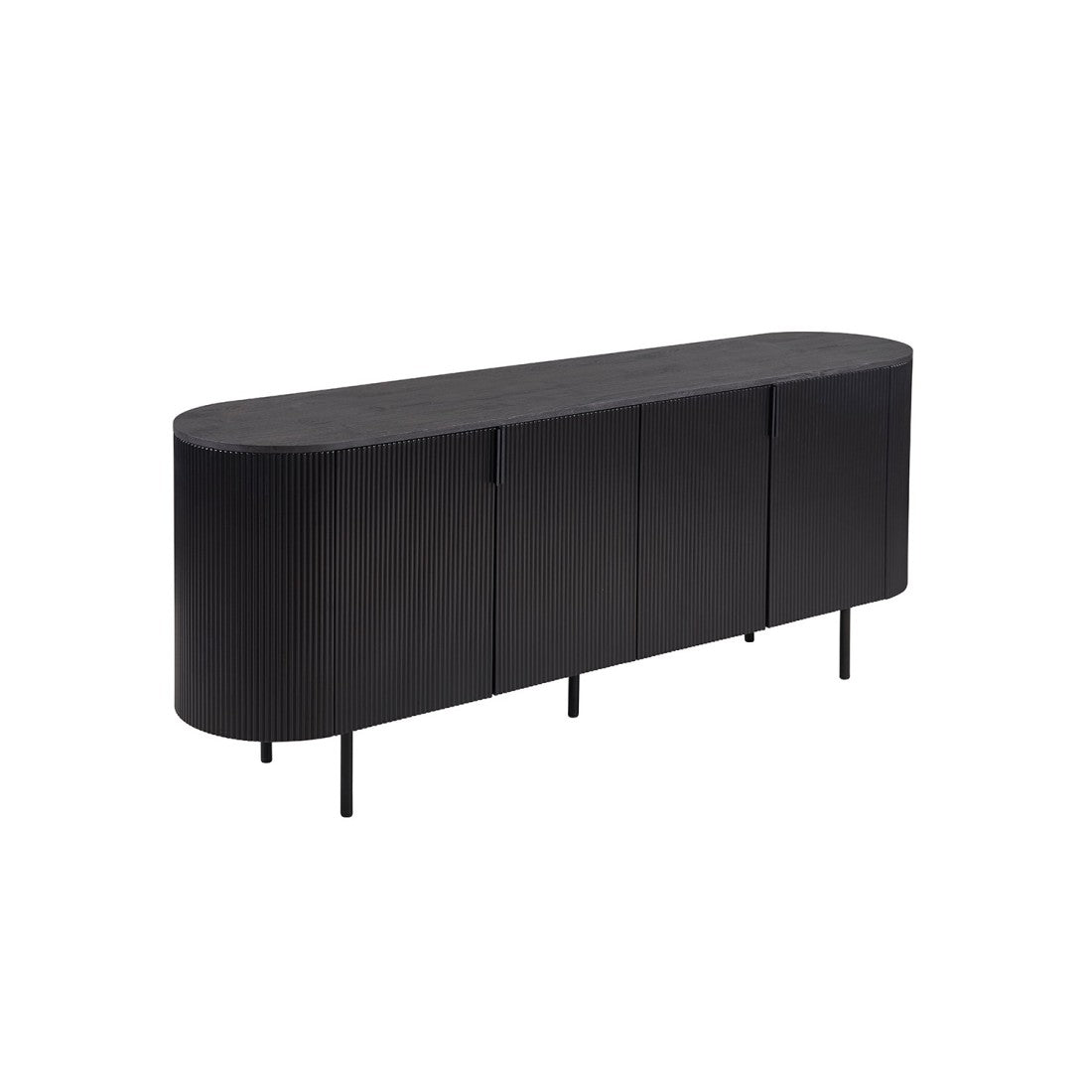 Buffet / Credenza VAGOS - 4 porte - Dimensioni L200 x H80 x P45 cm - Colore marrone scuro - Stile Design