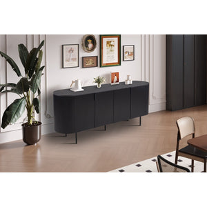 Buffet / Credenza VAGOS - 4 porte - Dimensioni L200 x H80 x P45 cm - Colore marrone scuro - Stile Design
