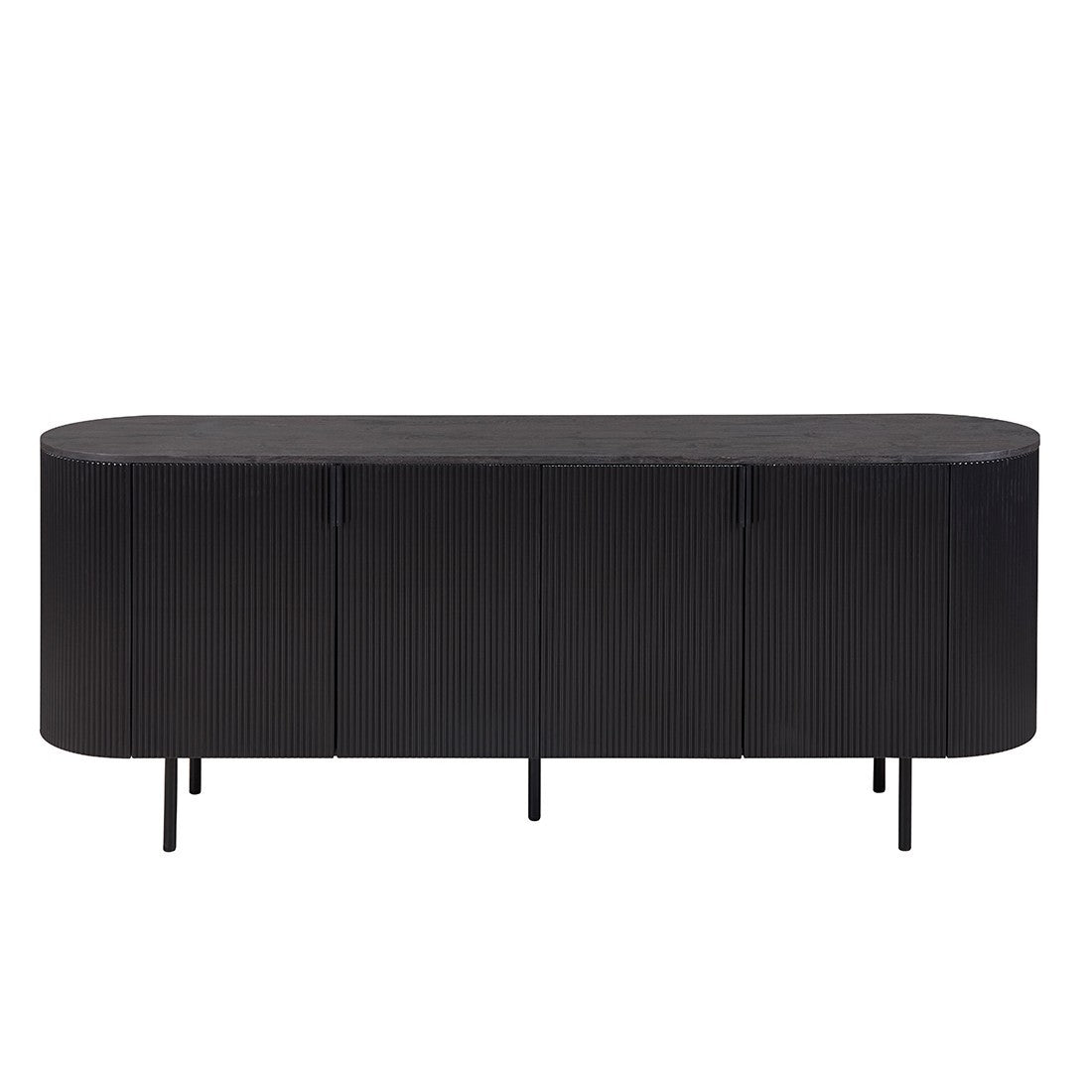 Buffet / Credenza VAGOS - 4 porte - Dimensioni L200 x H80 x P45 cm - Colore marrone scuro - Stile Design
