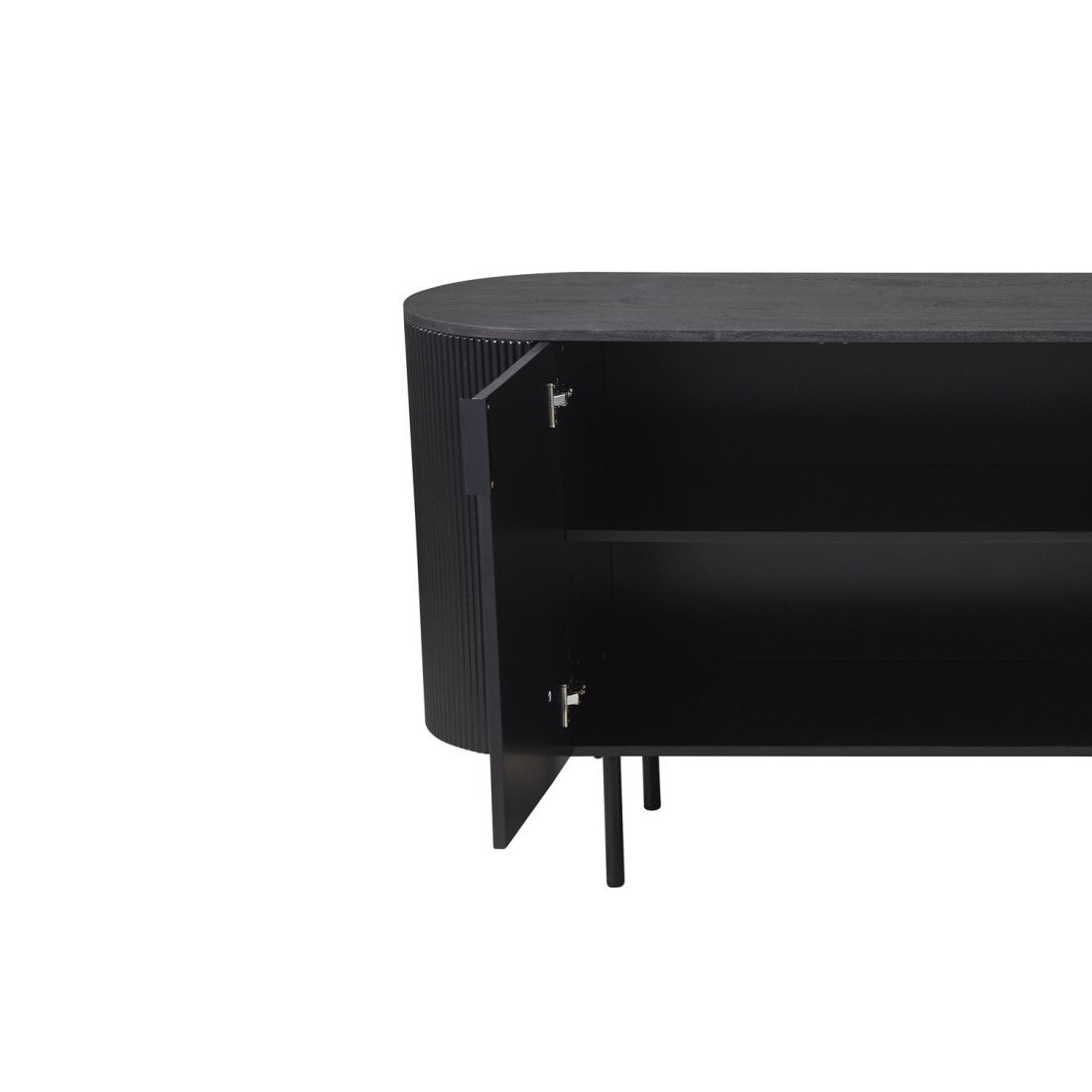 Buffet / Credenza VAGOS - 4 porte - Dimensioni L200 x H80 x P45 cm - Colore marrone scuro - Stile Design
