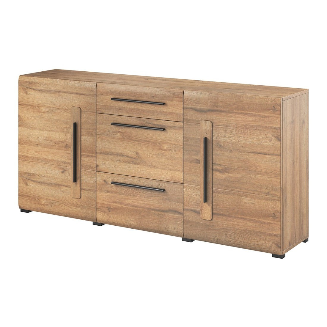 Buffet design 180cm. Collezione BREDA due porte e tre cassetti. Colore rovere.