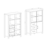 Buffet alto DARWIN - Abete e nero