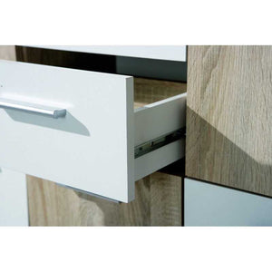 Buffet Inter Link laminato finitura rovere e bianco laccato