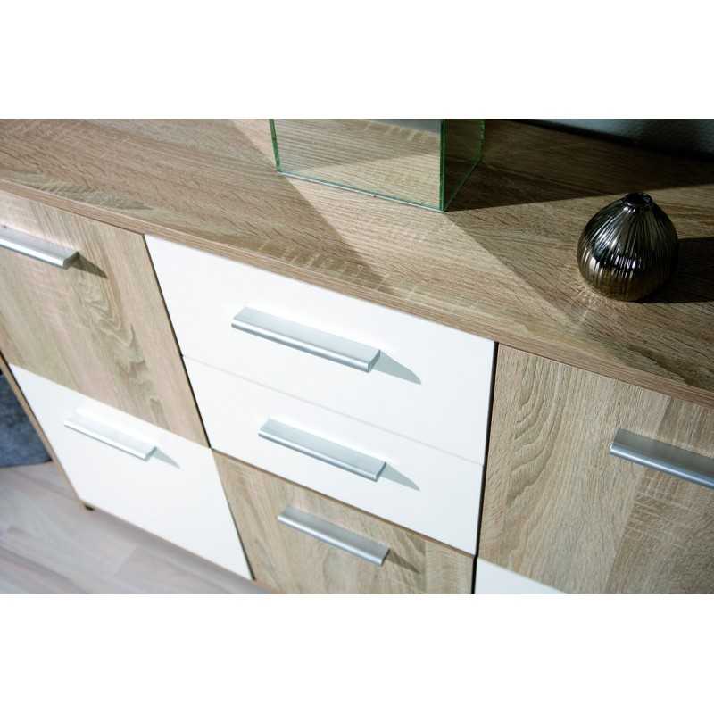 Buffet Inter Link laminato finitura rovere e bianco laccato