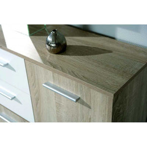 Buffet Inter Link laminato finitura rovere e bianco laccato