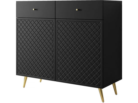 Credenza - "Temerra" - 100 x 42 x 92 cm - Nera