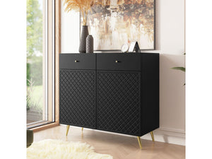 Credenza - "Temerra" - 100 x 42 x 92 cm - Nera