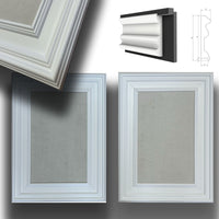 ***STOCK*** SET da 2 cornici Bianche in polimeri preassemblate incluso pannello in cartongesso 40X55cm CAD.
