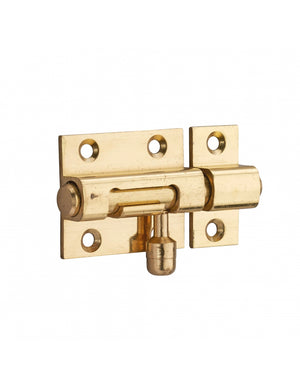 Chiusura a chiavistello per porta,  ottone, scrocco Ø 8mm, 35x30mm - THIRARD