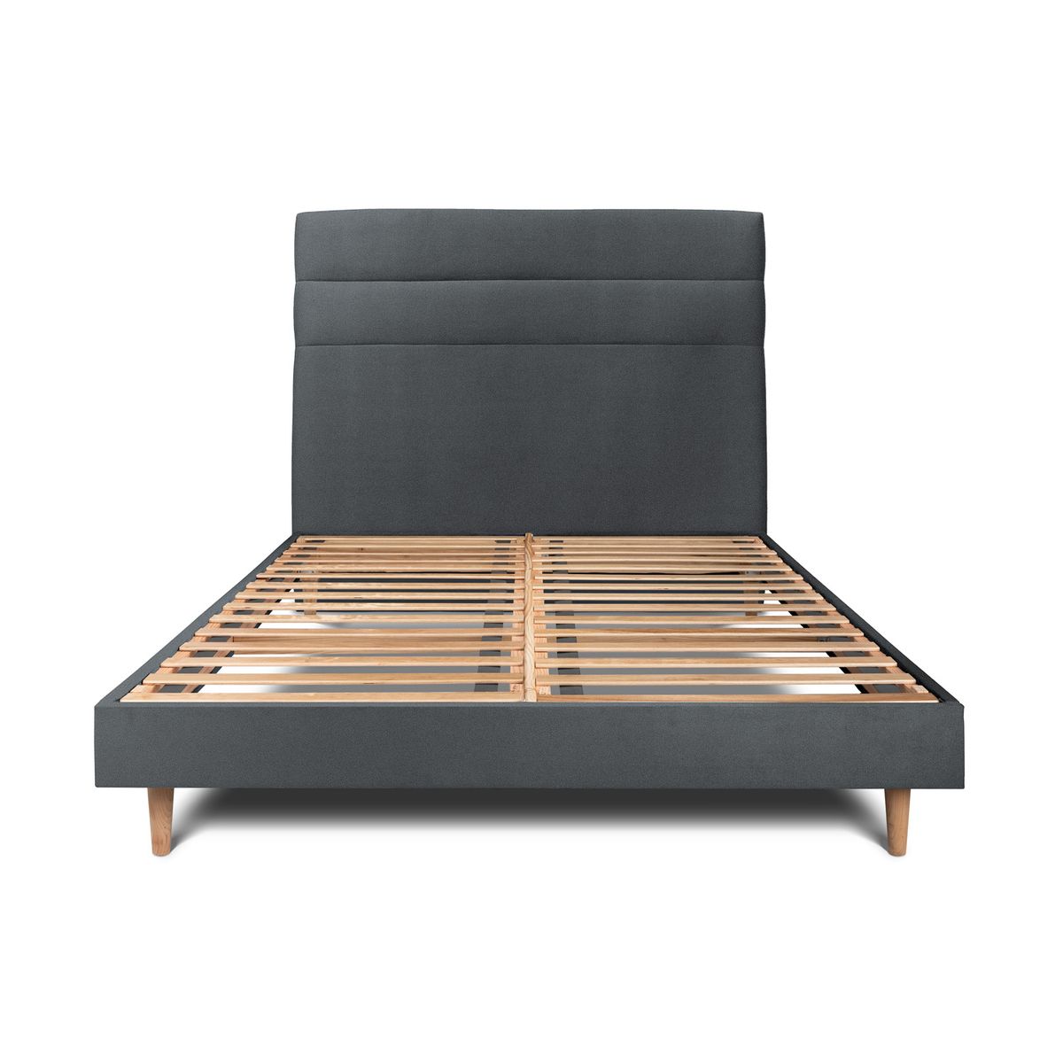 Letto 150x200 cm con testiera in linea - Tessuto velluto