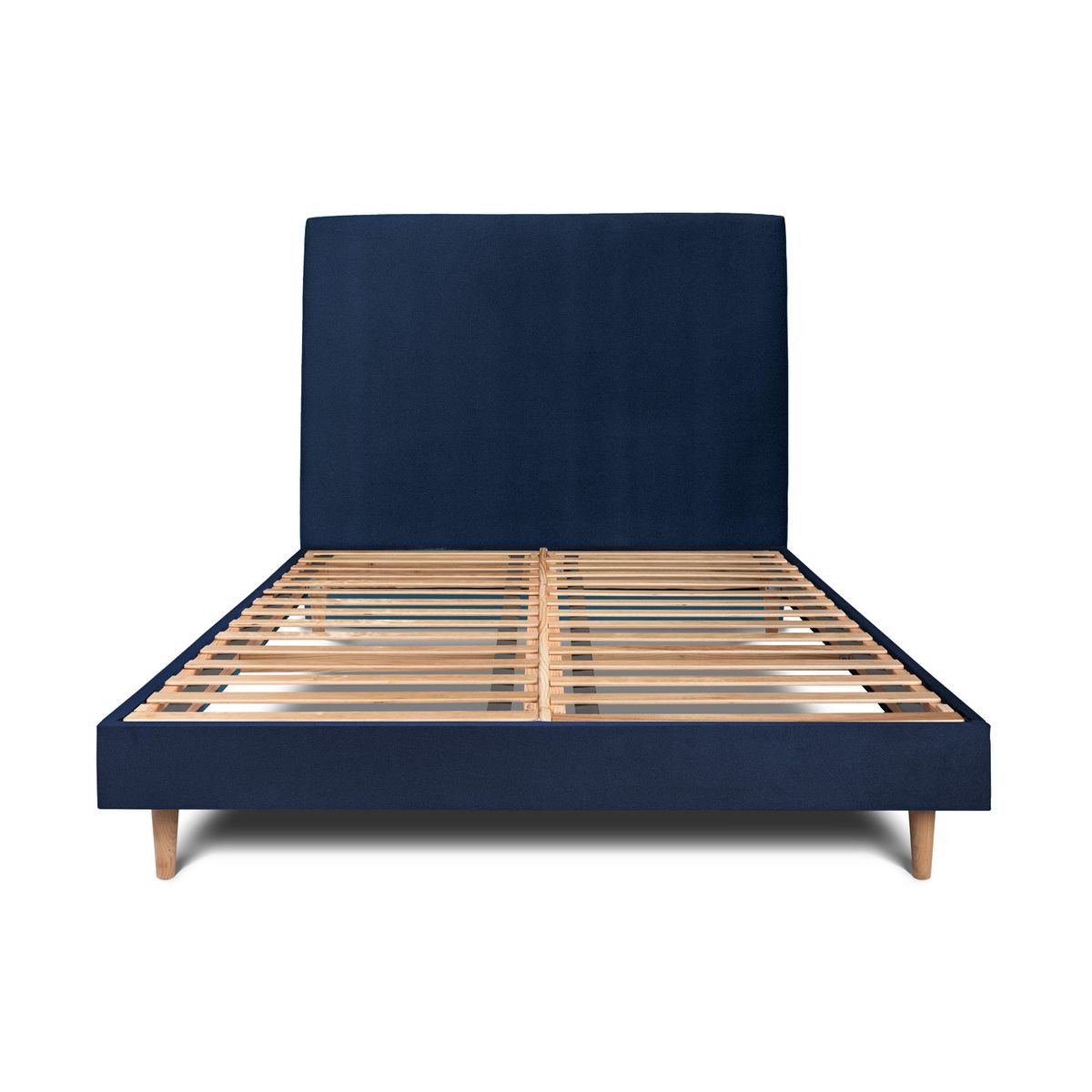 Letto 150x190 cm con testata imbottita - Tessuto velluto