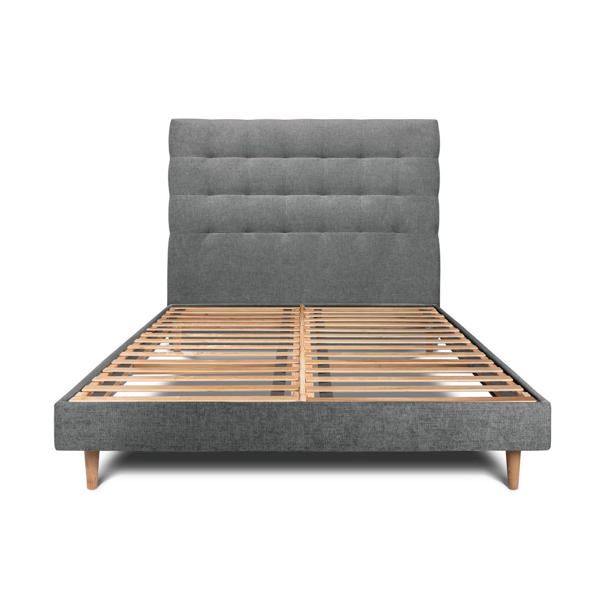 Letto 135x190 cm con testata imbottita - Tessuto Tela opaca