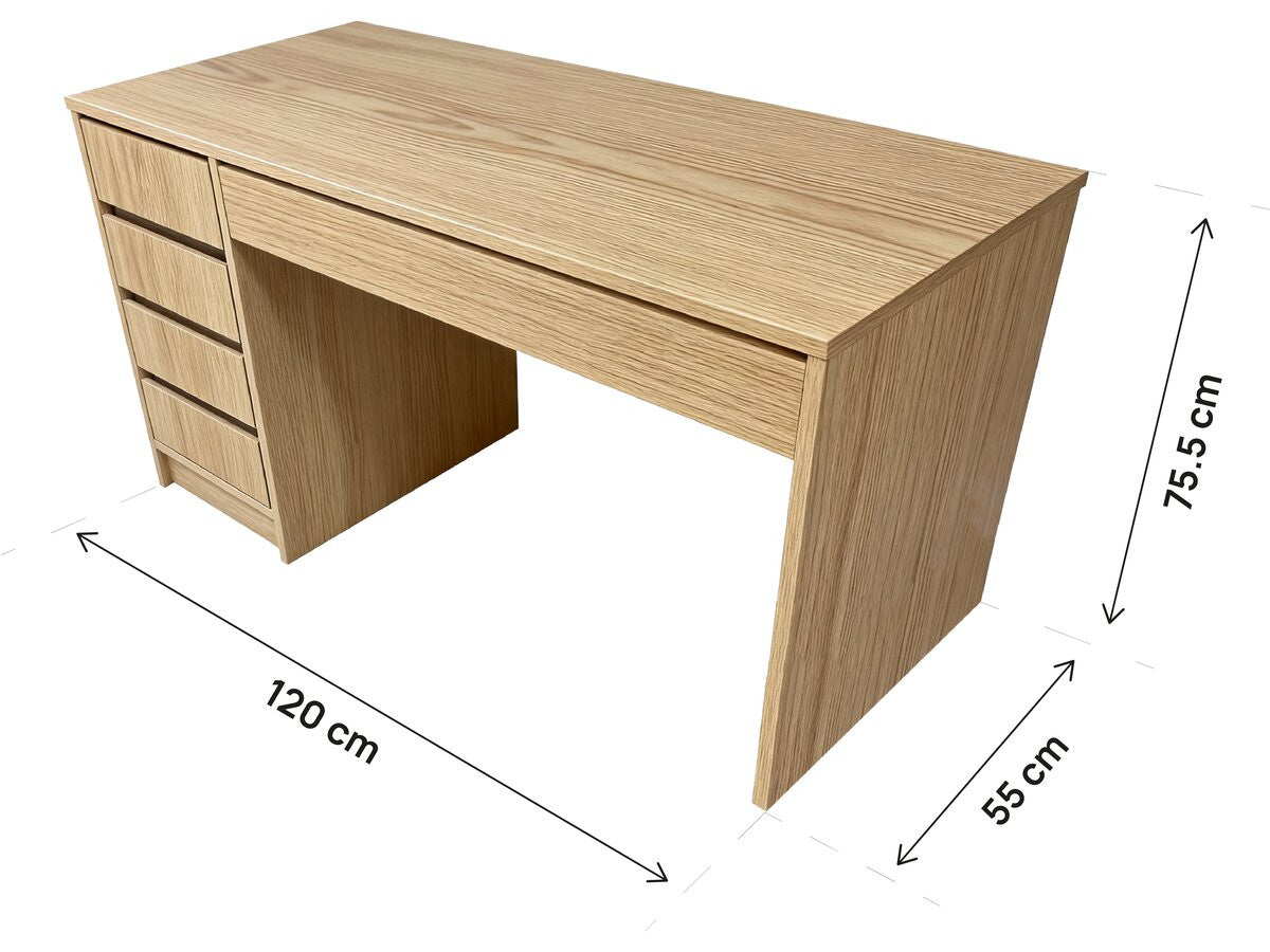 Scrivania "Ada" - 120 x 75 x 55 cm - Marrone