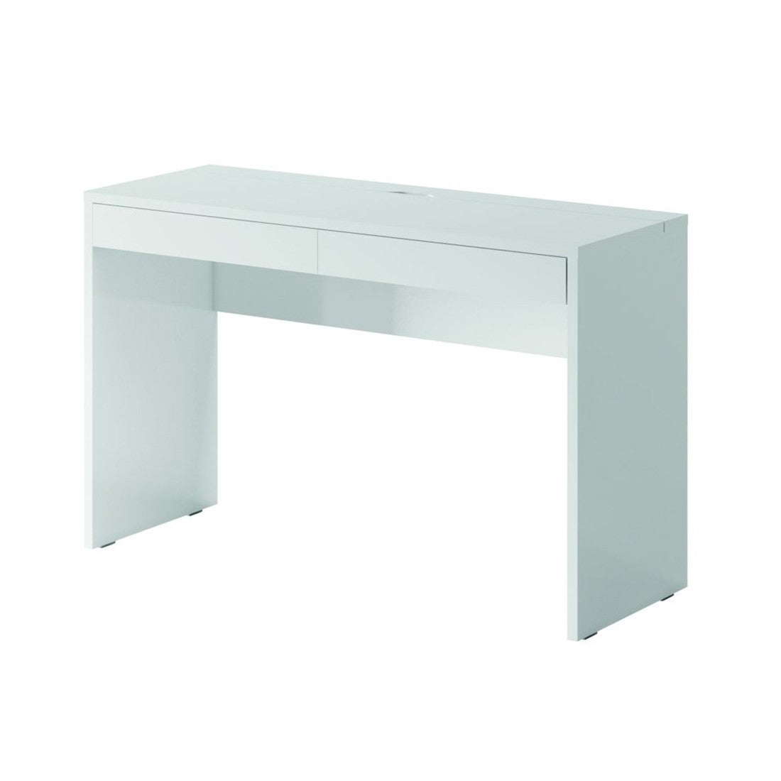 Scrivania, Toeletta design con due cassetti collezione SHERRY colore bianco finitura lucida