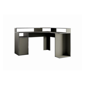 Scrivania ad Angolo 1 Porta GRAPHIX - 139 cm - Grigio Grafite - Collezione GRAPHIX