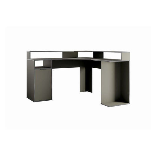 Scrivania ad Angolo 1 Porta GRAPHIX - 139 cm - Grigio Grafite - Collezione GRAPHIX