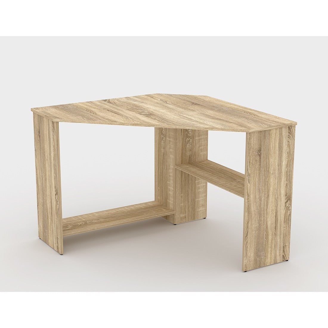 Scrivania angolare design collezione KARO colore rovere.