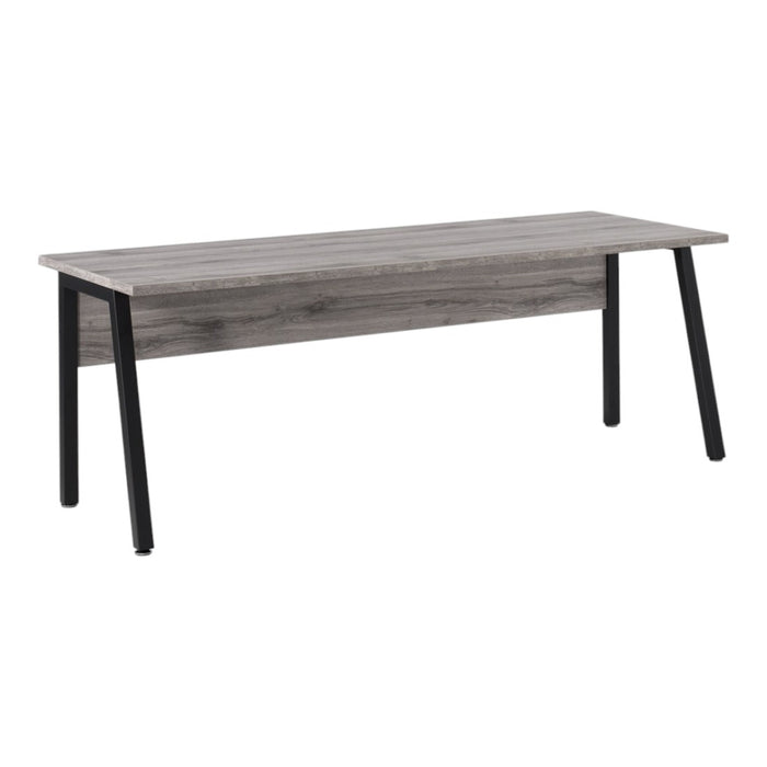 Scrivania retta 150cm in rovere grigio Sherman & nero - Collezione SOON - Design professionale