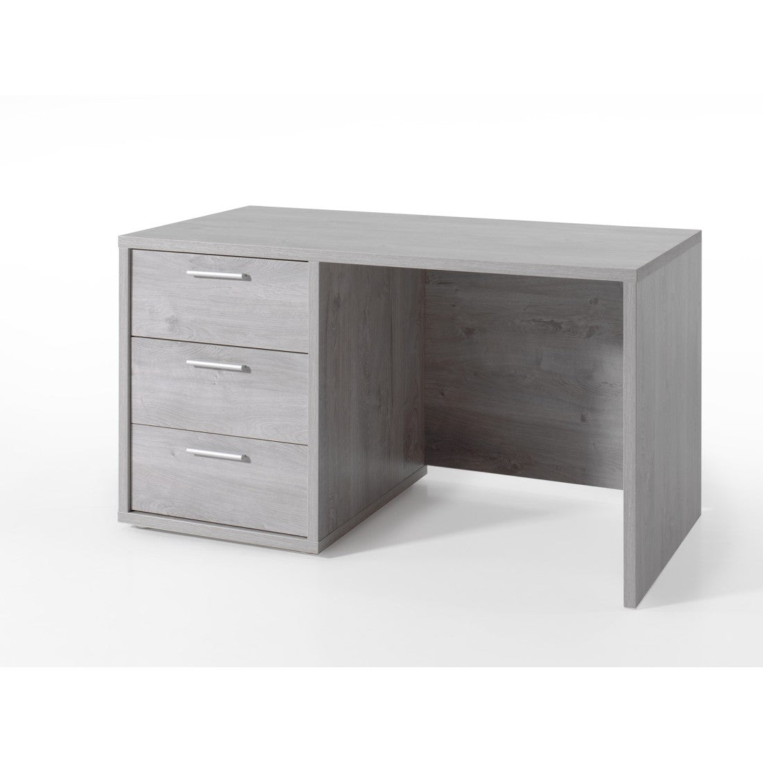 Scrivania per bambini robusta con 3 cassetti, collezione MATHEO, colore grigio effetto legno