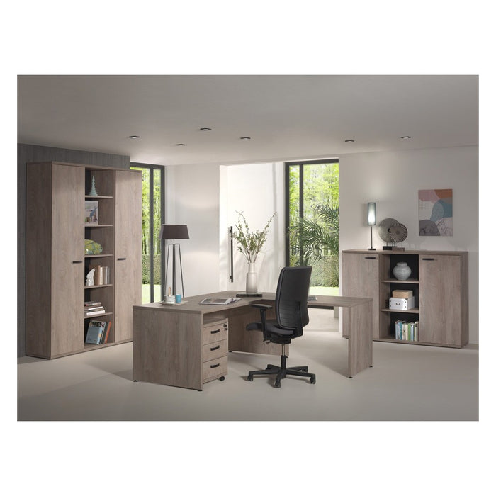 Scrivania professionale 160 cm colore rovere grezzo collezione YUKON