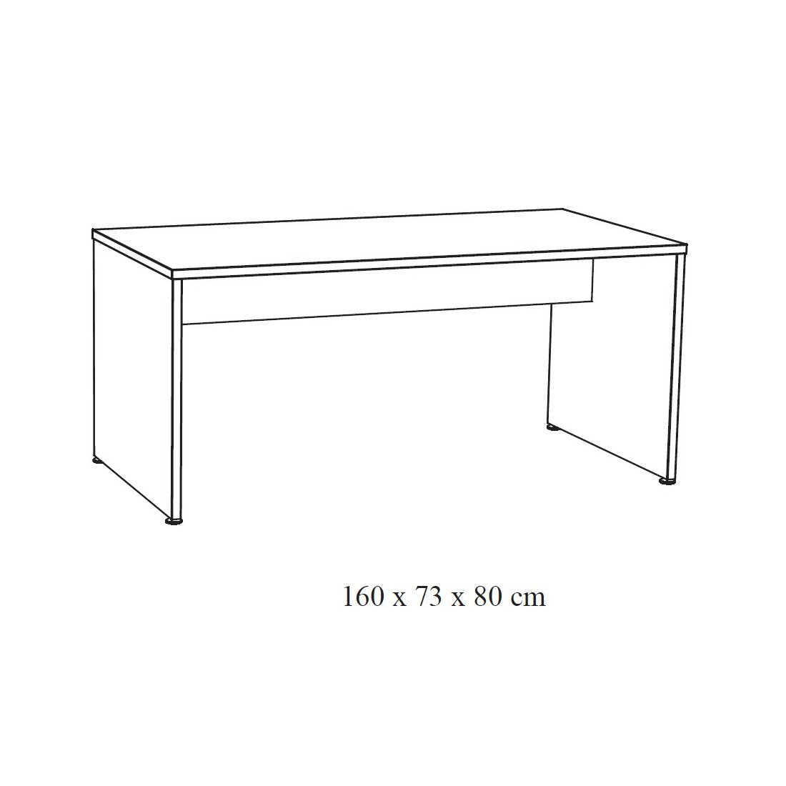 Scrivania professionale 160 cm colore rovere grezzo collezione YUKON