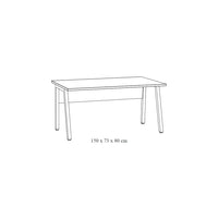 Scrivania professionale retta 150cm – Collezione SOON – Colori Bianco Opaco e Nero