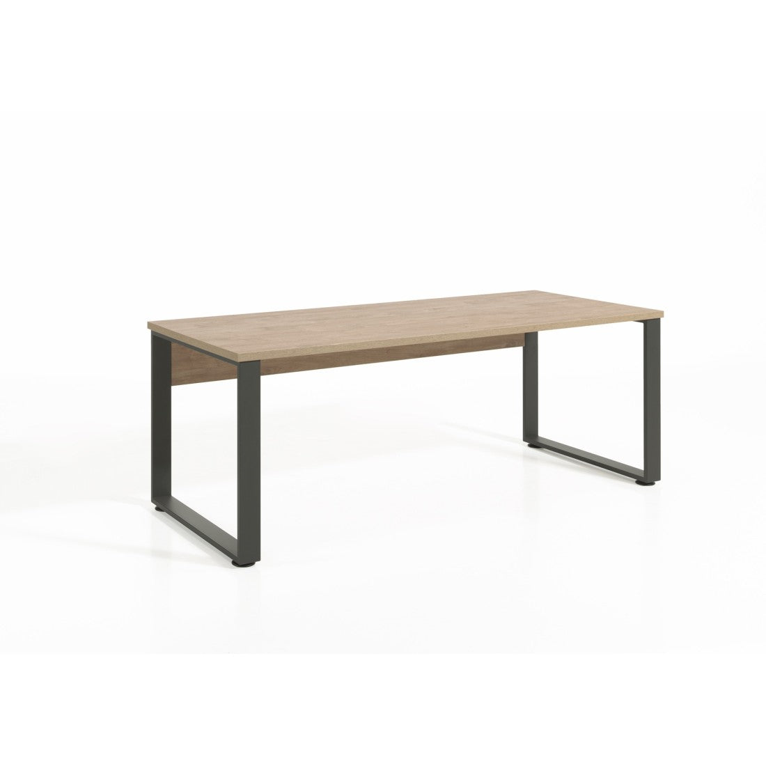 Scrivania professionale rettangolare 150cm colore quercia dorata e nero collezione DEPÉ.