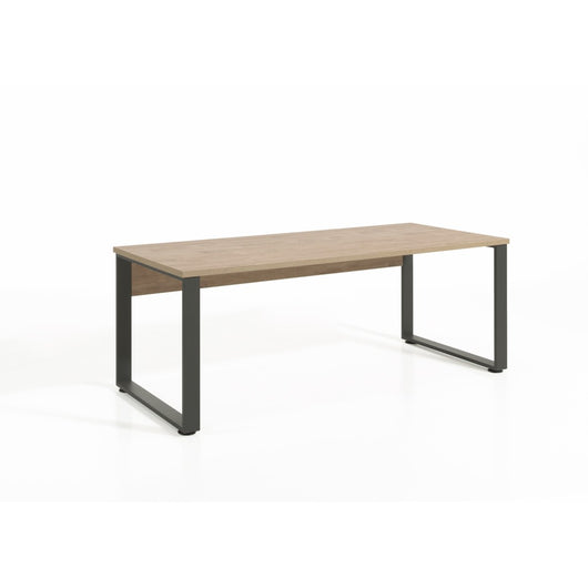 Scrivania professionale rettangolare 150cm colore quercia dorata e nero collezione DEPÉ.