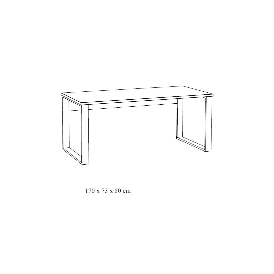 Scrivania professionale retta 170cm – Rovere dorato e nero – Collezione DEPÉ