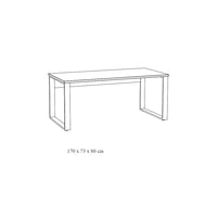 Scrivania professionale retta 170cm – Rovere dorato e nero – Collezione DEPÉ