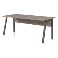 Scrivania professionale rettangolare 180cm colore rovere invecchiato e nero collezione SOON