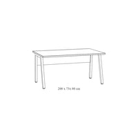 Scrivania professionale retta 200 cm - Collezione SOON - Colori Bianco Opaco e Nero