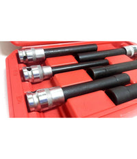 Bussola Chiavi Torx Femmina Set Lunghi E10-e20 Testa Cilindro Attacco 1/2 Quadro         