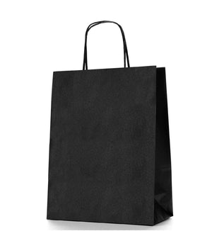 Busta Buste Regalo 6 Pezzi Shoppers Cc.3989 Carta Nero 36x21x11cm Sacchetto         