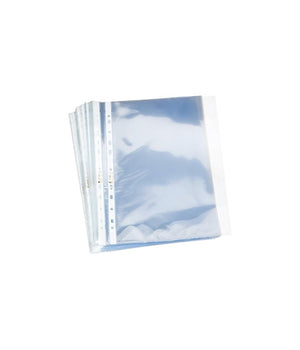 Buste Portadocumenti A Perforazione Universale A4 Goffrata Apertura Trasparente         