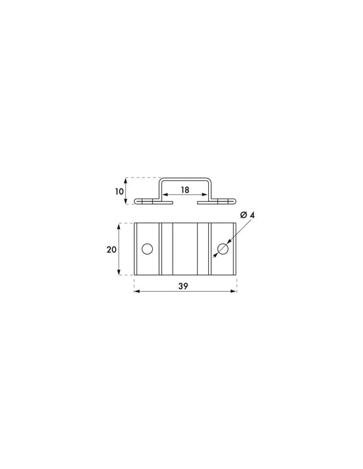Piastra battente per chiavistello piatto, da avvitare Art.256 / 20Mm - THIRARD
