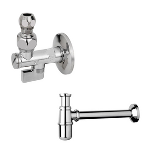 Rubinetto sottolavabo sfera filtro cromato completo sifone